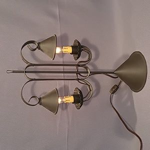 Double Metal Electric Candle Light With Hanging Shades